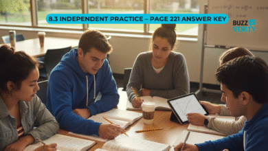 8.3 Independent Practice – Page 221 Answer Key